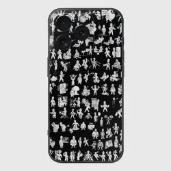 Чехол для iPhone 16 Pro Max силиконовый с защитой камеры Fallout black