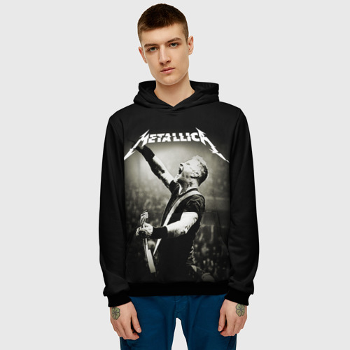 Мужская толстовка 3D Metallica, цвет черный - фото 3
