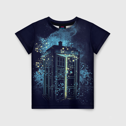Детская футболка 3D с принтом Doctor Who, вид спереди #2
