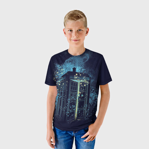 Детская футболка 3D с принтом Doctor Who, фото на моделе #1