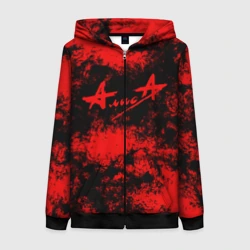 Женская толстовка 3D на молнии Алиса