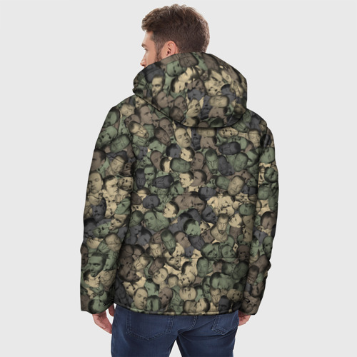 Мужская зимняя куртка 3D Камуфляж Зеленый Слоник, цвет черный - фото 4