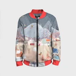 Детский бомбер 3D Новогодние каникулы