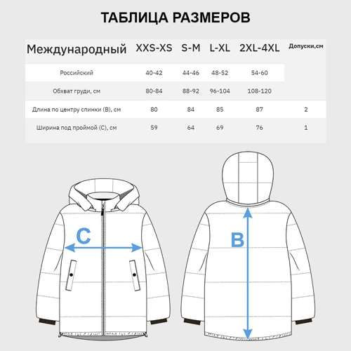 Женская зимняя куртка Oversize Новогодние каникулы, цвет светло-серый - фото 8