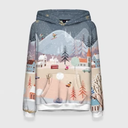 Женская толстовка 3D Новогодние каникулы