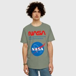 Мужская футболка хлопок Oversize NASA двухсторонняя - фото 2