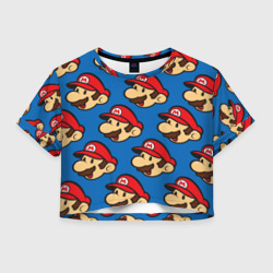 Женская футболка Crop-top 3D Mario exclusive