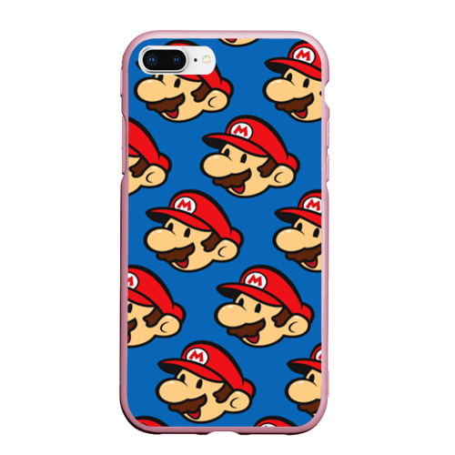 Чехол для iPhone 7Plus/8 Plus матовый Mario exclusive, цвет розовый