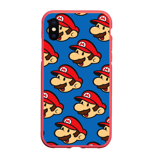 Чехол для iPhone XS Max матовый Mario exclusive, цвет красный