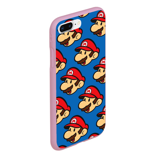 Чехол для iPhone 7Plus/8 Plus матовый Mario exclusive, цвет розовый - фото 3