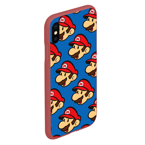 Чехол для iPhone XS Max матовый Mario exclusive, цвет красный - фото 3