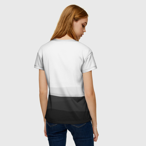 Женская футболка 3D с принтом Минимализм, вид сзади #2