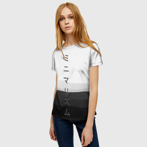 Женская футболка 3D с принтом Минимализм, фото на моделе #1