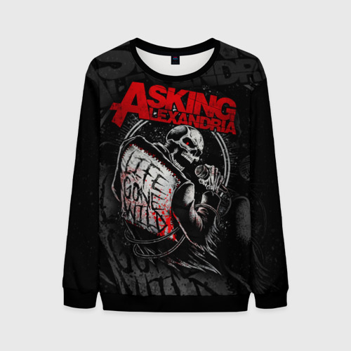 Мужской свитшот 3D Asking Alexandria, цвет черный