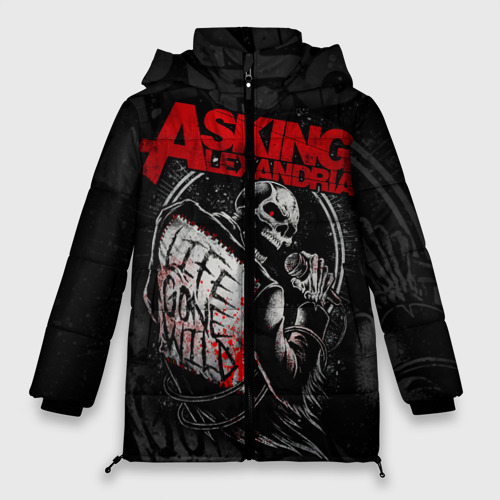 Женская зимняя куртка Oversize Asking Alexandria, цвет черный