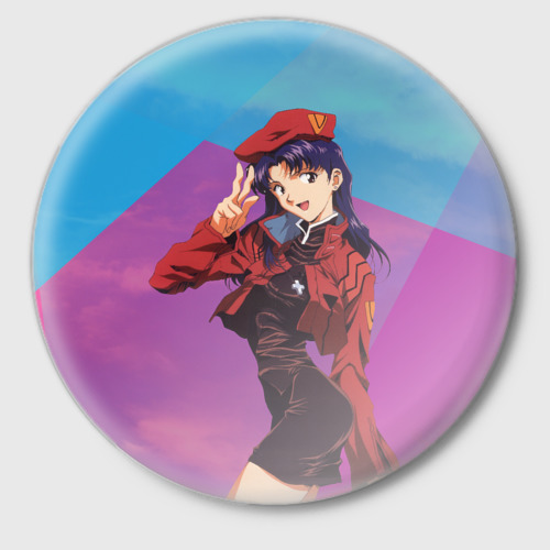 Значок Misato Katsuragi, цвет белый