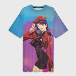 Платье-футболка 3D Misato Katsuragi