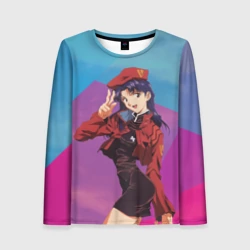 Женский лонгслив 3D Misato Katsuragi