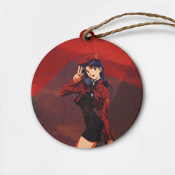 Деревянная игрушка круг Misato Katsuragi на красном