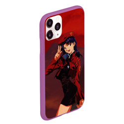 Чехол для iPhone 11 Pro Max матовый Misato Katsuragi на красном - фото 2