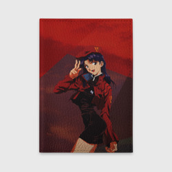 Обложка для автодокументов Misato Katsuragi на красном