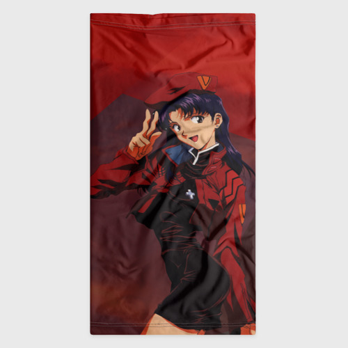 Бандана-труба 3D Misato Katsuragi на красном, цвет 3D печать - фото 7