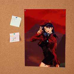 Постер Misato Katsuragi на красном - фото 2