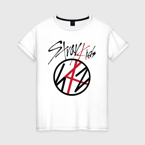 Женская футболка хлопок Stray Kids, цвет белый