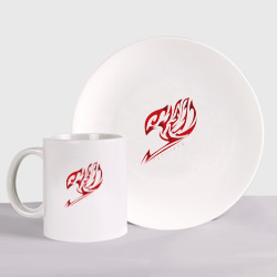 Набор: тарелка + кружка Хвост Феи Лого