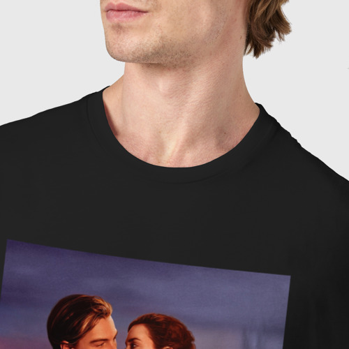 Мужская футболка хлопок Titanic, цвет черный - фото 6