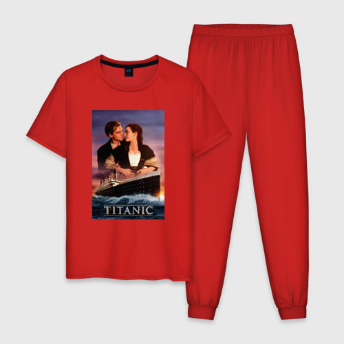 Мужская пижама хлопок Titanic, цвет красный