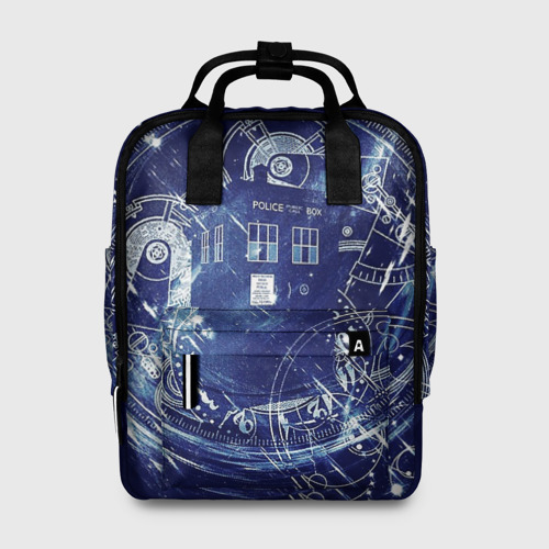 Женский рюкзак 3D с принтом Doctor Who, вид спереди #2