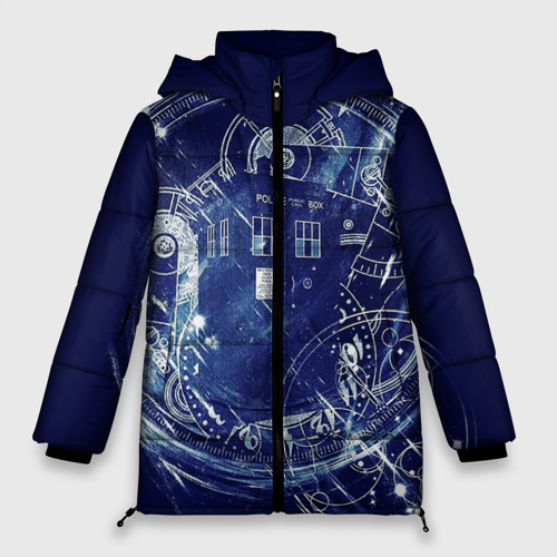 Женская зимняя куртка 3D с принтом Doctor Who доктор Кто, вид спереди #2