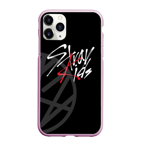 Чехол для iPhone 11 Pro матовый Stray Kids, цвет розовый