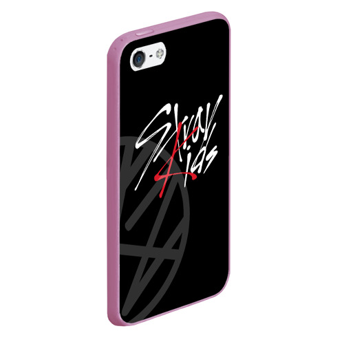 Чехол для iPhone 5/5S матовый Stray Kids, цвет розовый - фото 3