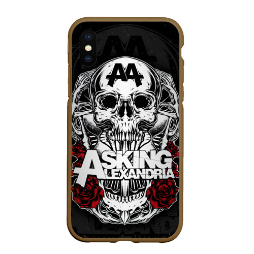 Чехол для iPhone XS Max матовый Asking Alexandria, цвет коричневый