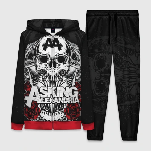 Женский костюм 3D с принтом Asking Alexandria, вид спереди #2