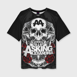 Женская футболка oversize 3D Asking Alexandria