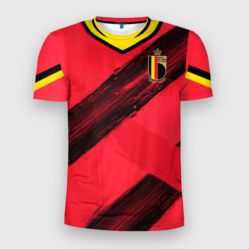 Мужская футболка 3D Slim Belgium home EURO 2020, цвет 3D печать