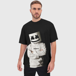 Мужская футболка oversize 3D Marshmello - фото 2