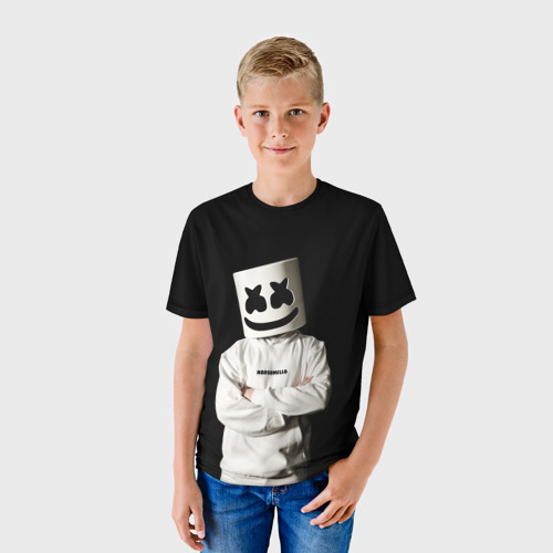 Детская футболка 3D Marshmello, цвет 3D печать - фото 3