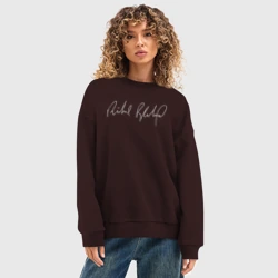 Женский свитшот oversize без начеса хлопок Deep Purple Ritchie Blackmore - фото 2