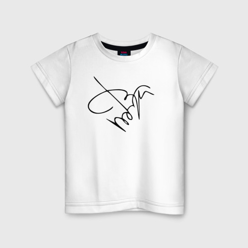 Детская футболка хлопок Автограф Джонни Деппа, цвет белый