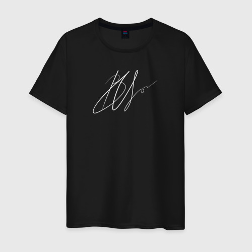 Мужская футболка хлопок Автограф Виктора Цоя, цвет черный
