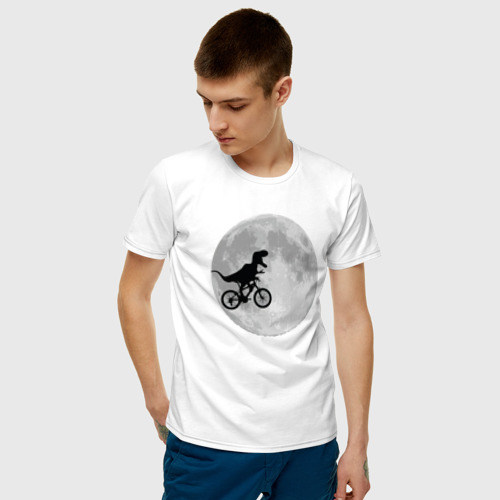 Мужская футболка хлопок T-rex Riding a Bike - фото 3