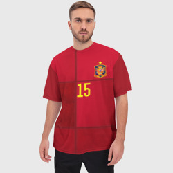 Мужская футболка oversize 3D Ramos home Euro 2020 - фото 2