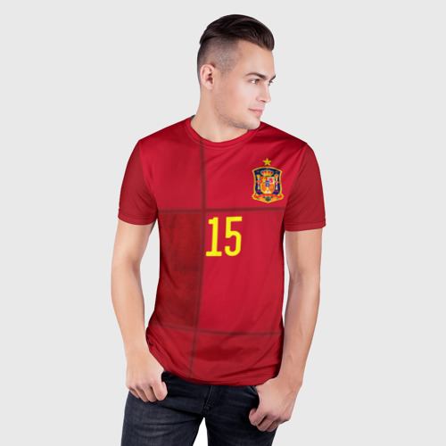 Мужская футболка 3D Slim Ramos home Euro 2020 - фото 3