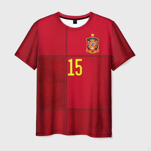 Мужская футболка 3D Ramos home Euro 2020