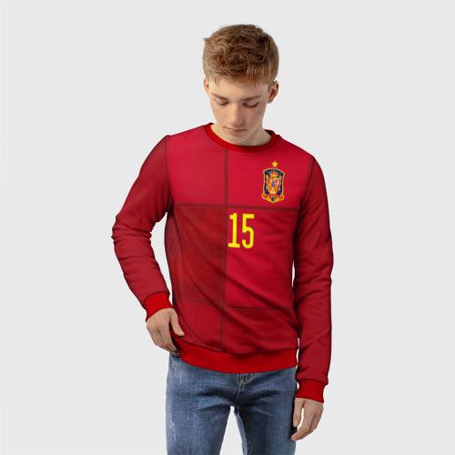 Детский свитшот 3D Ramos home EURO 2020, цвет 3D печать - фото 3