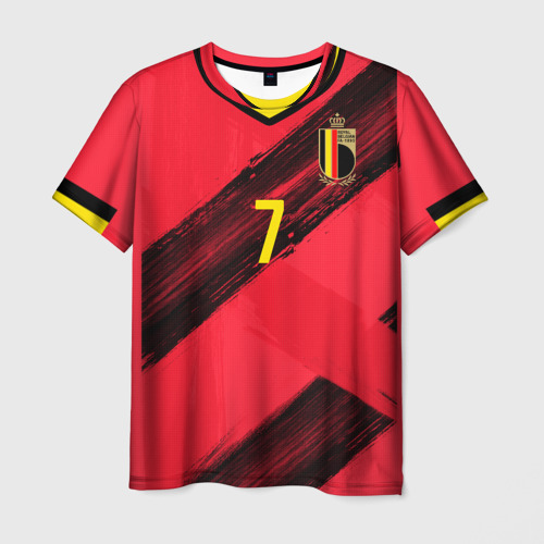 Мужская футболка с принтом De Bruyne home Euro 2020, вид спереди №1